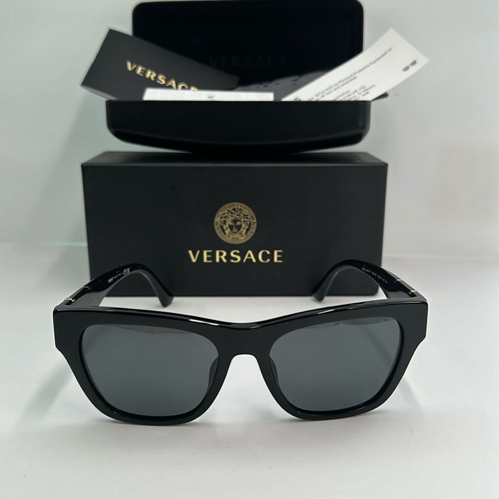 💯- New Authentic VERSACE Men's Low Bridge Fit Sunglasses VE4457F - Picture 2 of 11